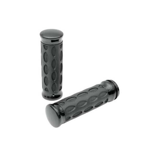 HOTOP DESIGNS OVAL BLACK GRIPS FITS HARLEY