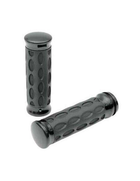 HOTOP DESIGNS OVAL GRIPS FOR HARLEY BLACK