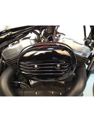 AIRFILTER COVER "FIN" GLOSS BLACK FOR SPORTSTER 2004-UP