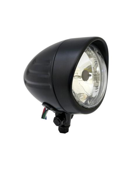 FAROL CENTRAL RANHURADO PRETO 4 POLEGADAS APROVADO