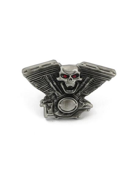 EMBLEMA DO CRÂNIO DO MOTOR PARAFUSOS "PAR"