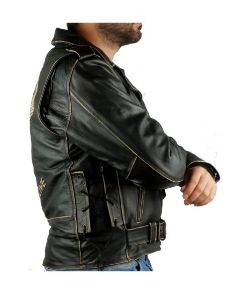 Comprar Chaqueta De Piel Envejecida Aguila Con Protecciones Ce a precio de oferta
