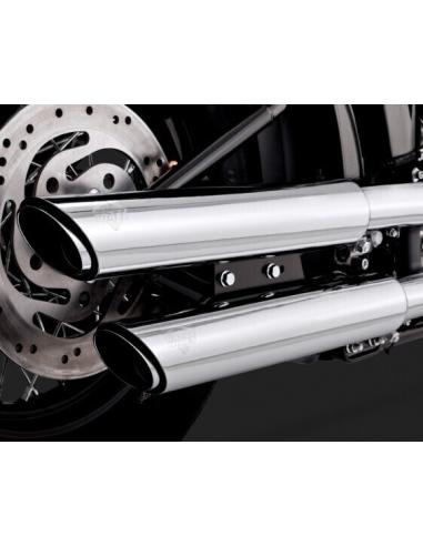 TWIN SLASH 3" CHROME TAILPIECES POUR SOFTAIL DELUXE/CROSS BONES/SLI