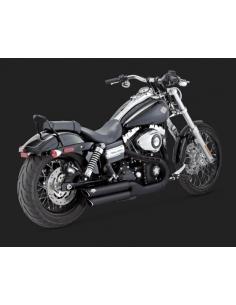Comprar Colas Twin Slash 3" Negras Para Dyna Wide Glide Y Fat Bob a precio de oferta