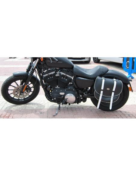 BANDO BICOLOR BLACK AND WHITE INDIVIDUAL SADDLEBAG