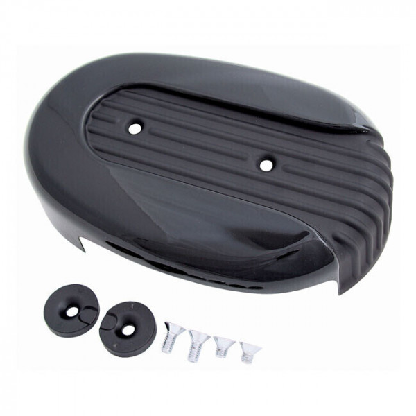 AIRFILTER COVER "GROOVED" BLACK FOR SPORTSTER 2004-UP