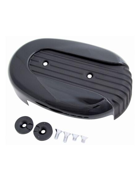 Tampa Preta "Grooved" Filtro De Ar Para Sportster 2004-Up