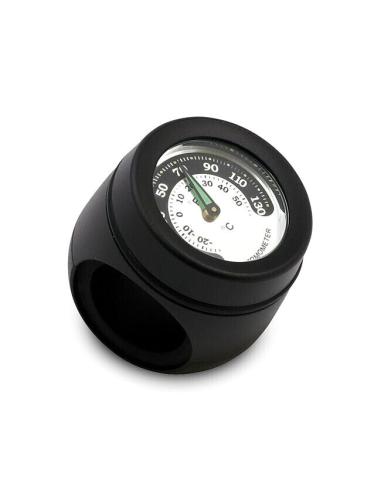 HANDLEBAR MOUNTED ROUND THERMOMETER, BLACK, 25MM O 32MM