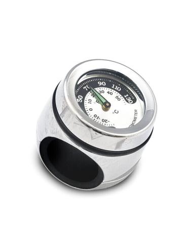 THERMOMÈTRE ROND CHROMÉ POUR GUIDON 25MM OU 32MM