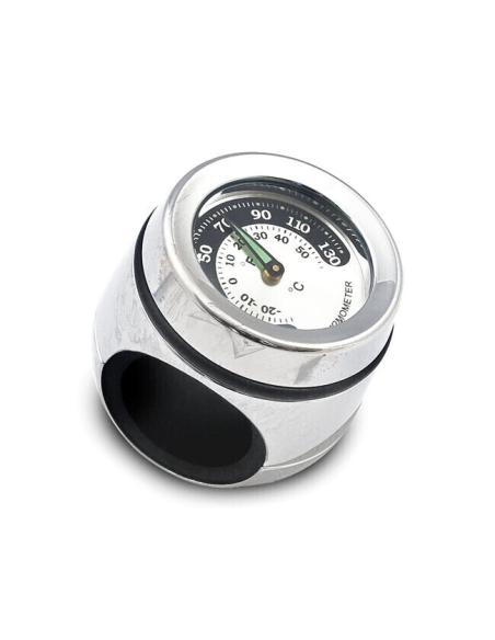 TERMÔMETRO REDONDO CROMADO PARA GUIDÃO DE 25MM OU 32MM