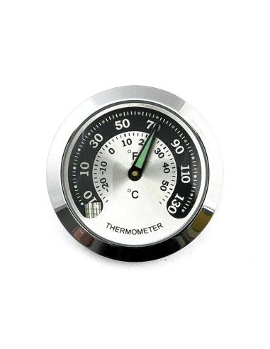 THERMOMÈTRE ROND CHROMÉ POUR GUIDON 25MM OU 32MM