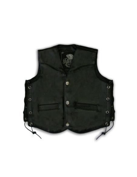 Acquista Gilet in Pelle con Lacci Laterali per Bambino a Prezzo Scontato