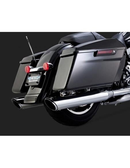 TWIN SLASH 4" SLIP-ONS FITS HD TOURING 1995-2016