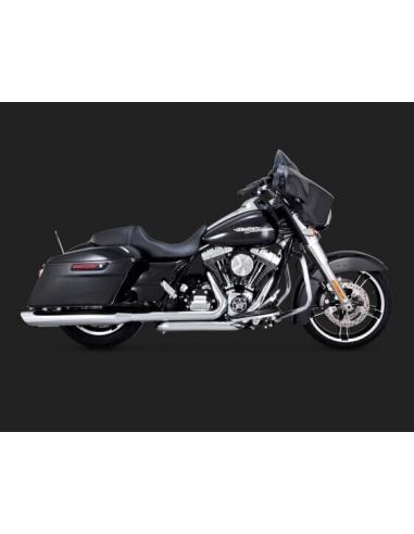 TWIN SLASH ROUND 4" CHROME TAILPIECES POUR HD TOURING DE 1995 À 201