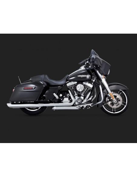 TWIN SLASH ROUND 4" CHROME TAILPIECES POUR HD TOURING DE 1995 À 201
