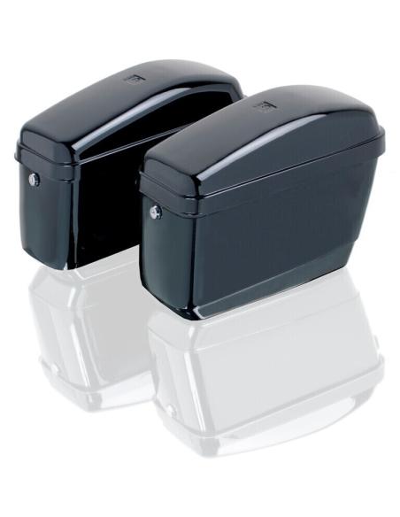 RIGID SADDLEBAGS "MINI ROUTE" GLOSSY BLACK