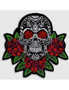 ROSAS DO CRÂNIO MEXICANO PATCH 12 X 12 CM