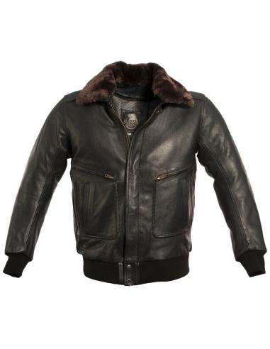 REAL LEATHER JACKET "AVIATOR WINGS" WIHT CE PROTECTIOS