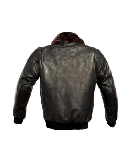 BLOUSON AILES D'AVIATEUR EN CUIR NATUREL AVEC PROTECTION