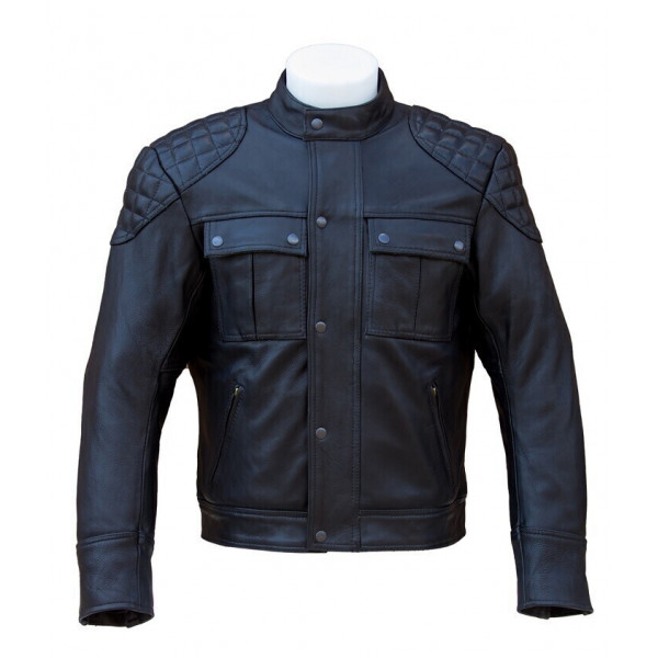 REAL LEATHER JACKET "FIFTY-EIGHT" WIHT CE PROTECTIOS