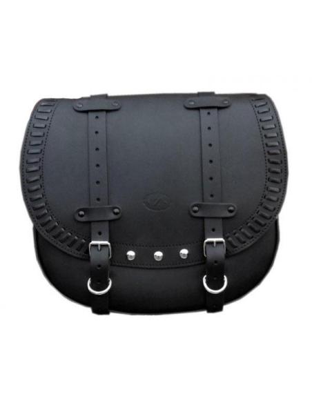 FAT-BANDO BLACK LEATHER SADDLEBAG