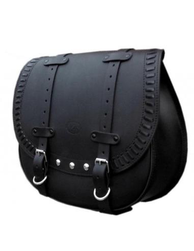 FAT-BANDO BLACK LEATHER SADDLEBAG
