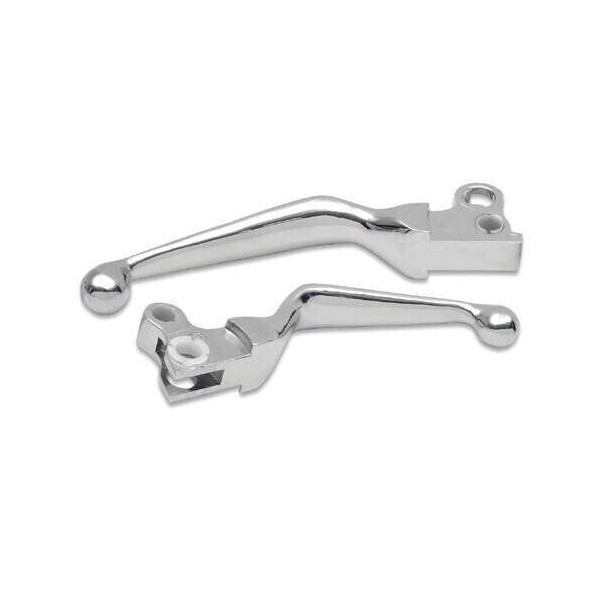 SPORTSTER 14-UP WIDE BLADE LEVERS SET CHROME