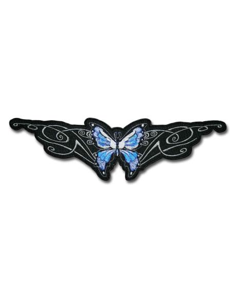 PATCH PAPILLON TRIBAL BLEU 29 X 9 CM