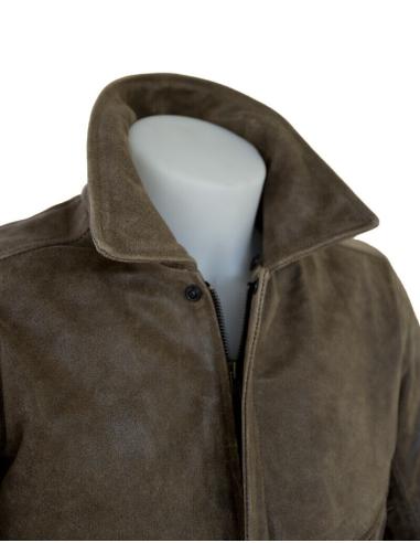 REAL LEATHER JACKET "AVIATOR WINGS BROWN" WIHT CE PROTECTIOS
