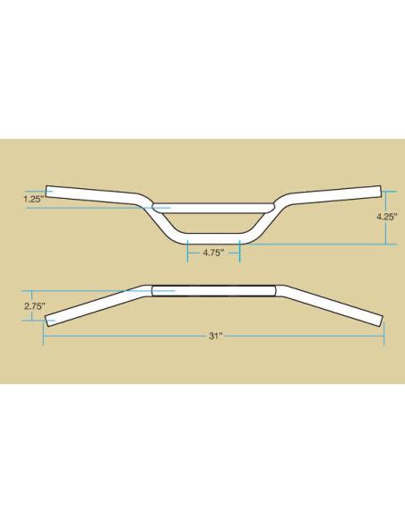 MOTO CHROMED HANDLEBAR BILTWELL 25MM