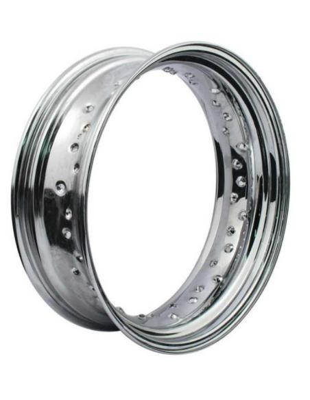Comprar Aro De Llanta Cromado 4.5 X 16" Con 40 Radios - Válvula Lateral De Goma a precio de oferta