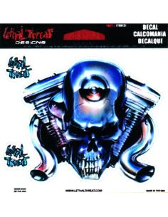 Comprar Pegatina Engine Chrome Skull 14.6 X 15 Cm a precio de oferta