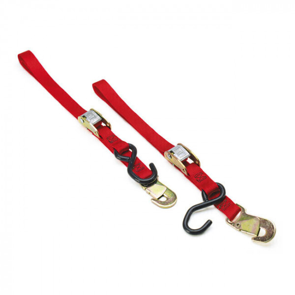 SET 2 TIE-DOWNS ANCRA SNAPPER RED