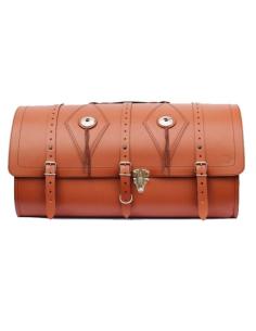 BIG-FOOT LIGHT BROWN LEATHER TRUNK WITH DIAMONDS 2