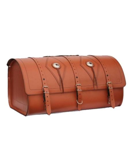 Comprar Baúl De Piel Big-Foot Marrón Claro Con Rombos a precio de oferta