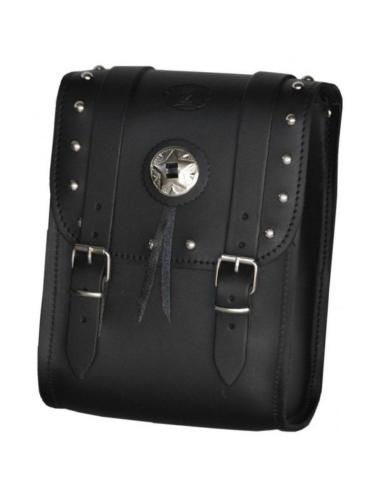 CLASSIC SISSY BAR BACKREST SADDLEBAG WITH 1 CONCHO