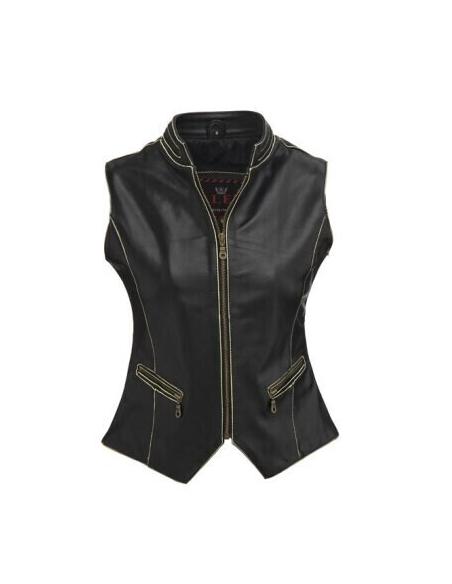 COLETE FEMININO EM NAPPA COM ZÍPER