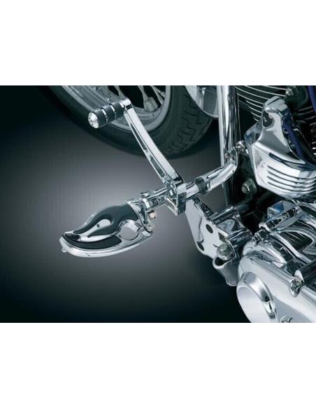 Comprar Estriberas Para Harley "Flame" Con Talonera Plegable a precio de oferta