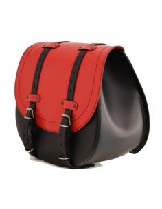 Comprar Alforja Piel Bando Solapa Roja a precio de oferta