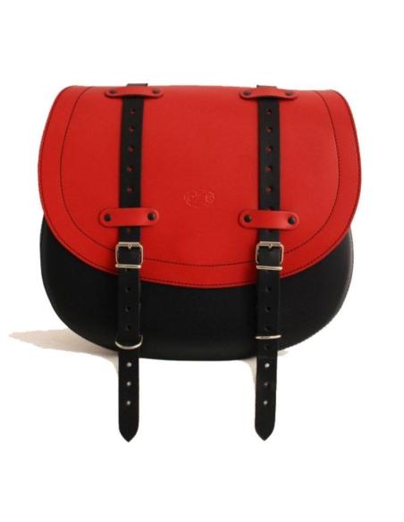 SAC DE SELLE BANDO EN CUIR RABAT ROUGE