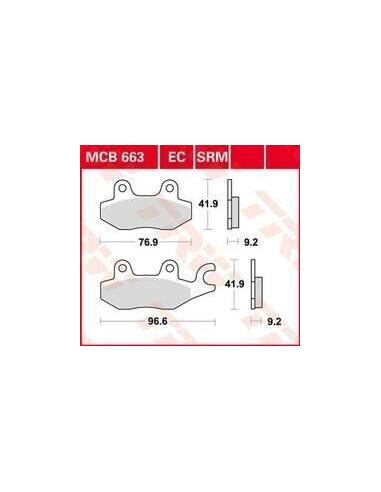 Comprar Pastillas De Freno Delantera Sinterizada Mcb663Srm a precio de oferta