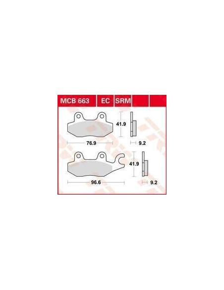 SINTERED FRONT BRAKE PADS MCB663SRM