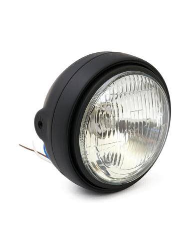 CENTRAL ROADSTER HEADLAMP 5 3/4 BLACK HOMOLOGATED