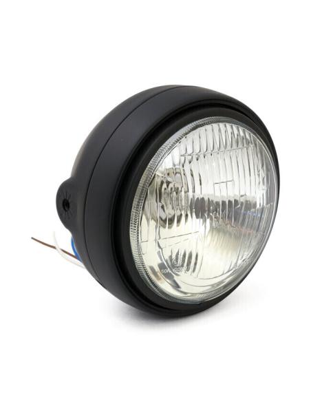 CENTRAL ROADSTER HEADLAMP 5 3/4 BLACK HOMOLOGATED
