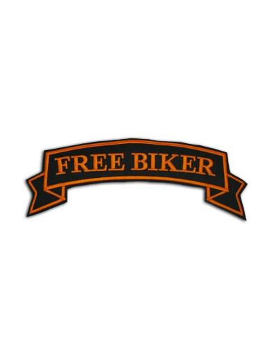 GRANDE PATCH LIVRE MOTOCICLISTA LARANJA / PRETO 9 X 26