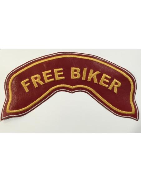 PATCH BORDADO PELE VERMELHA MOTOCICLISTA LIVRE 28X14CM