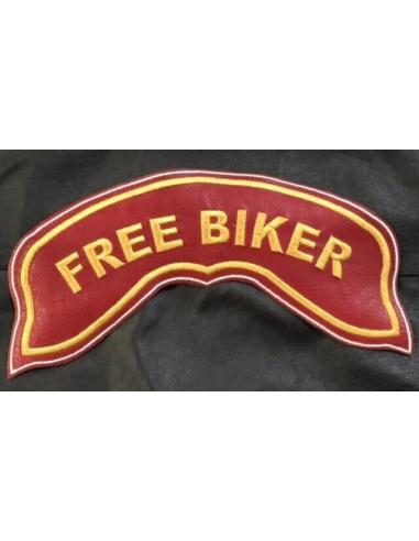 PATCH BORDADO PELE VERMELHA MOTOCICLISTA LIVRE 28X14CM