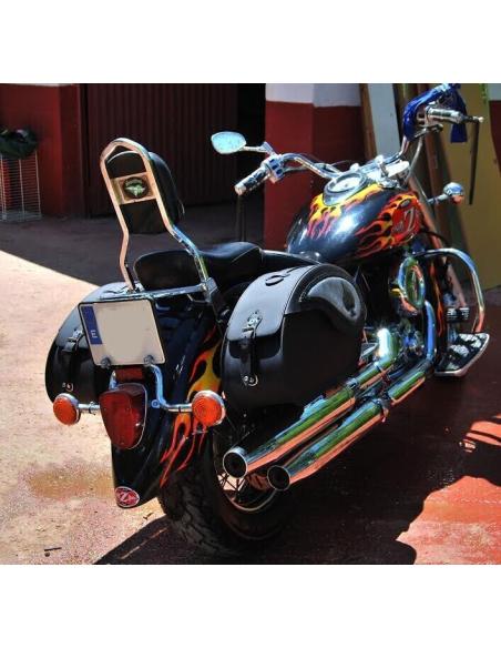 RIGID LEATHER SADDLEBAG VENDETTA AS DE PICAS