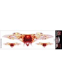 Comprar Pegatina Fire Skull 7.6 X 25.4 Cm a precio de oferta