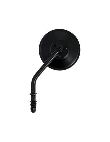 MIROIR ROND 4" NOIR MÂT COURT POUR HARLEY